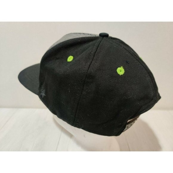 2 LEGIT Black Gray Green Snapback Cap Hat Brothers - Picture 3 of 12